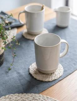 Pair Of Tall Holwell Mugs - White