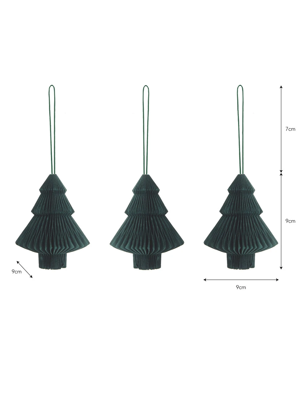Set Of 3 Maddox Trees - Forest Green 3 Set Of 3 Maddox Trees - Forest Green - Image 3