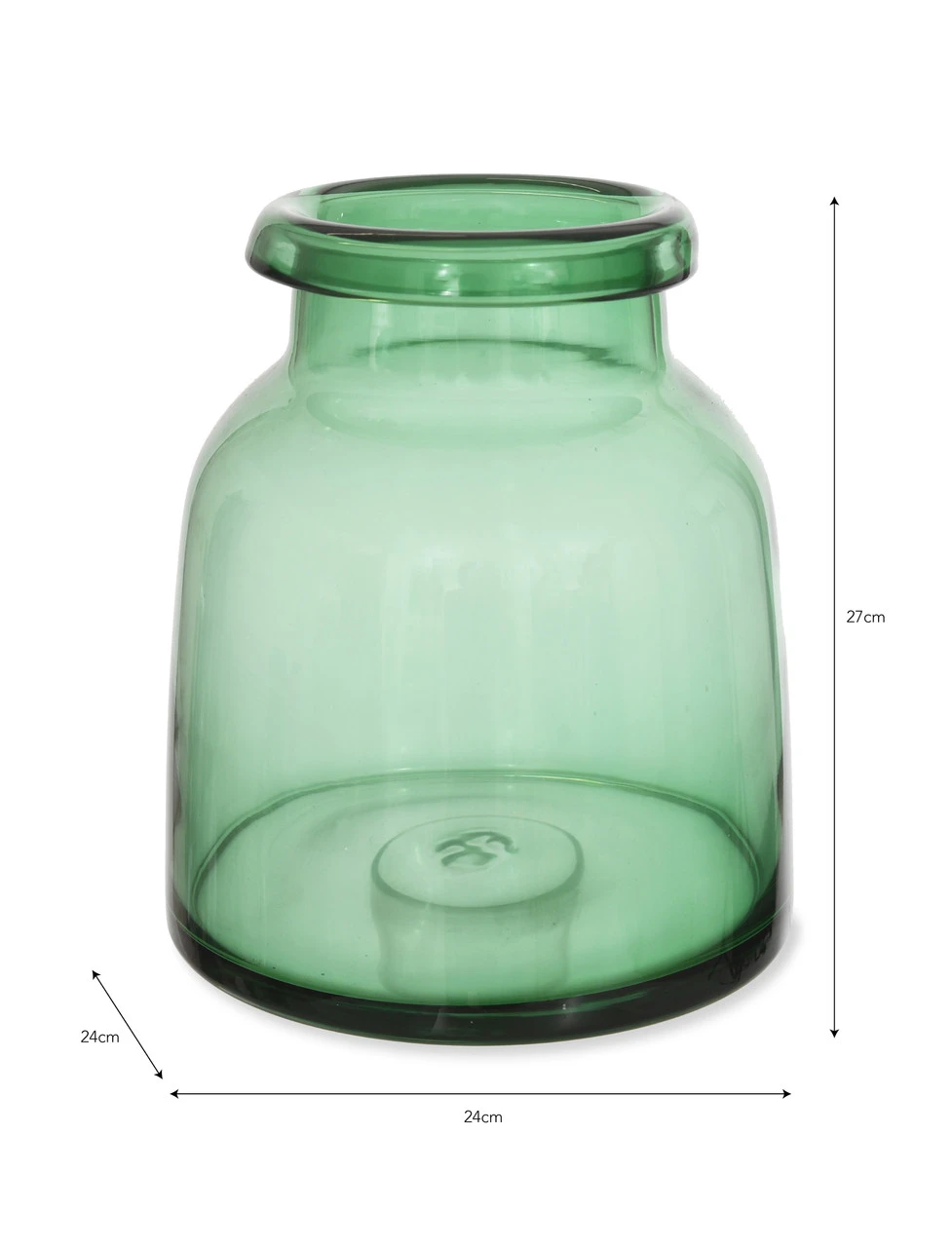 Mickleton Vase - Forest Green - Large 2 Mickleton Vase - Forest Green - Large - Image 2