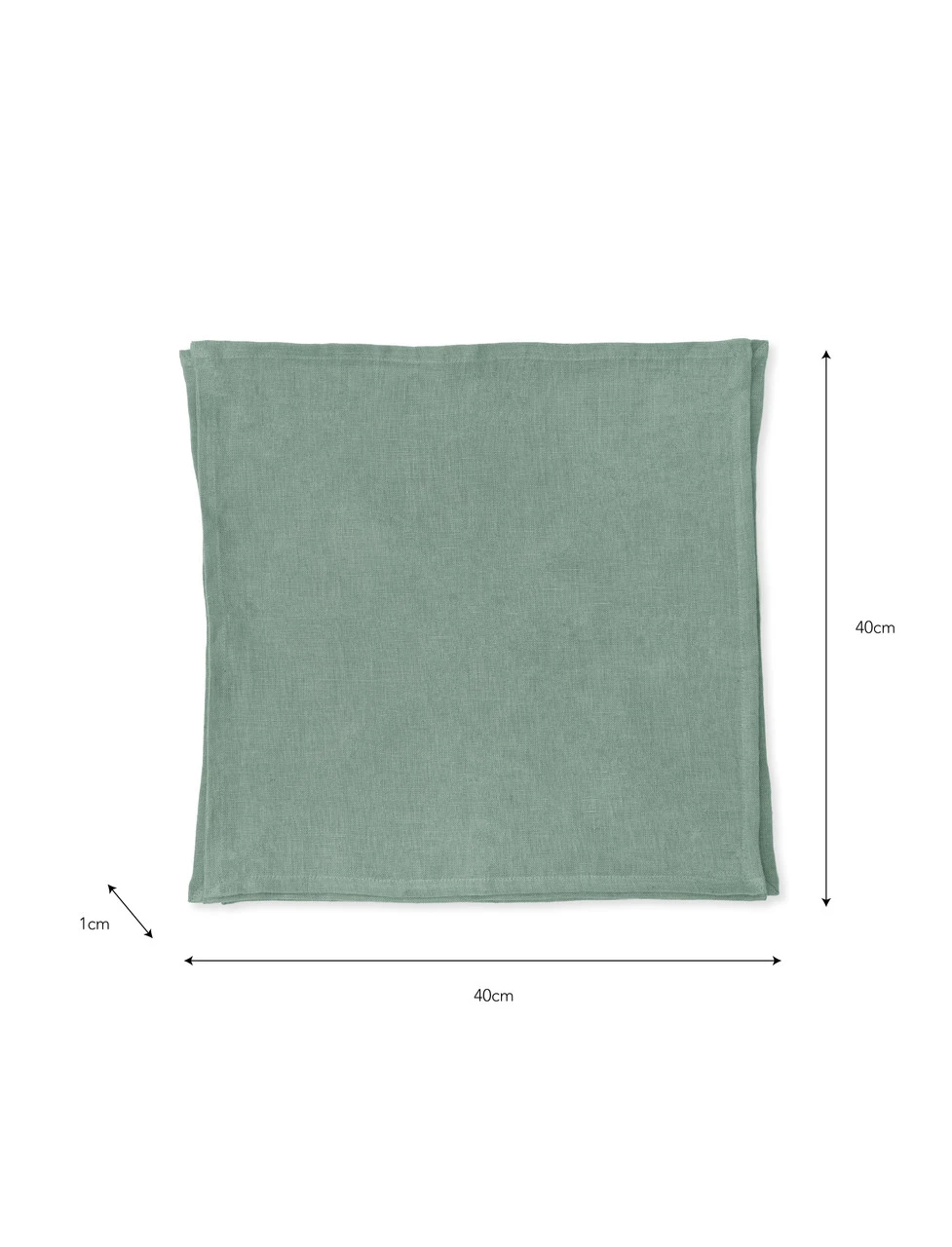 Set Of 4 Linen Napkins- Rosemary 4 Set Of 4 Linen Napkins- Rosemary - Image 4