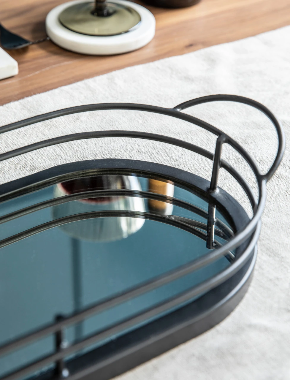 Curzon Oval Mirror Tray 2 Curzon Oval Mirror Tray - Image 2