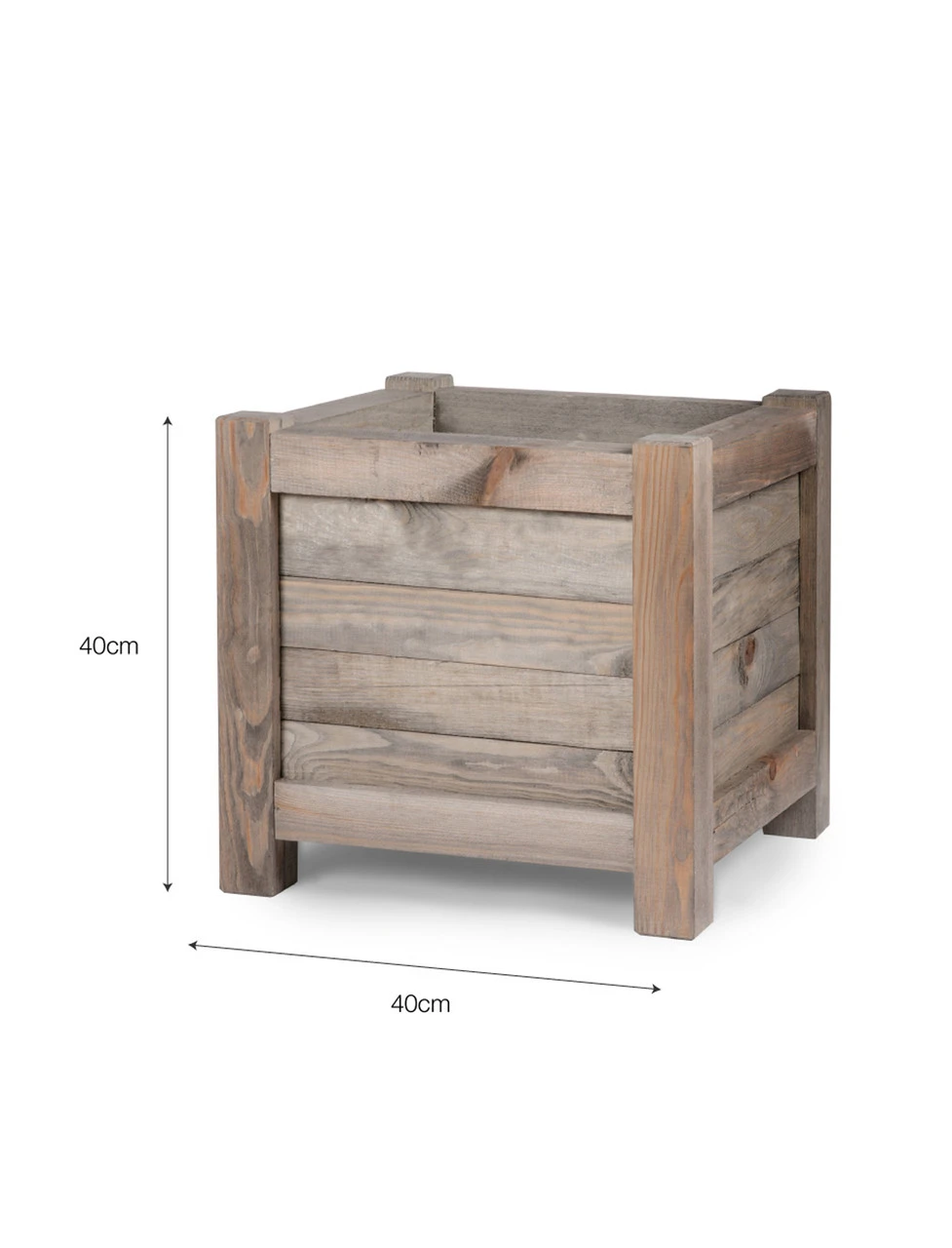 Square Wooden Planter - 40cm 5 Square Wooden Planter - 40cm - Image 5