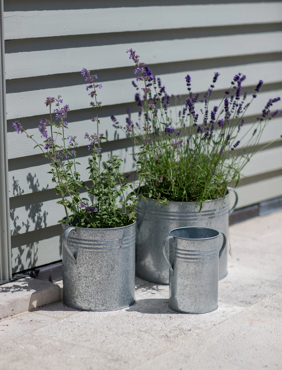 Set Of 3 Galvanised Steel Planters 2 Set Of 3 Galvanised Steel Planters - Image 2