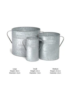 Set Of 3 Galvanised Steel Planters 7 Set Of 3 Galvanised Steel Planters -Garden Trading Store PLGA01 portrait 9 54458.1638477259