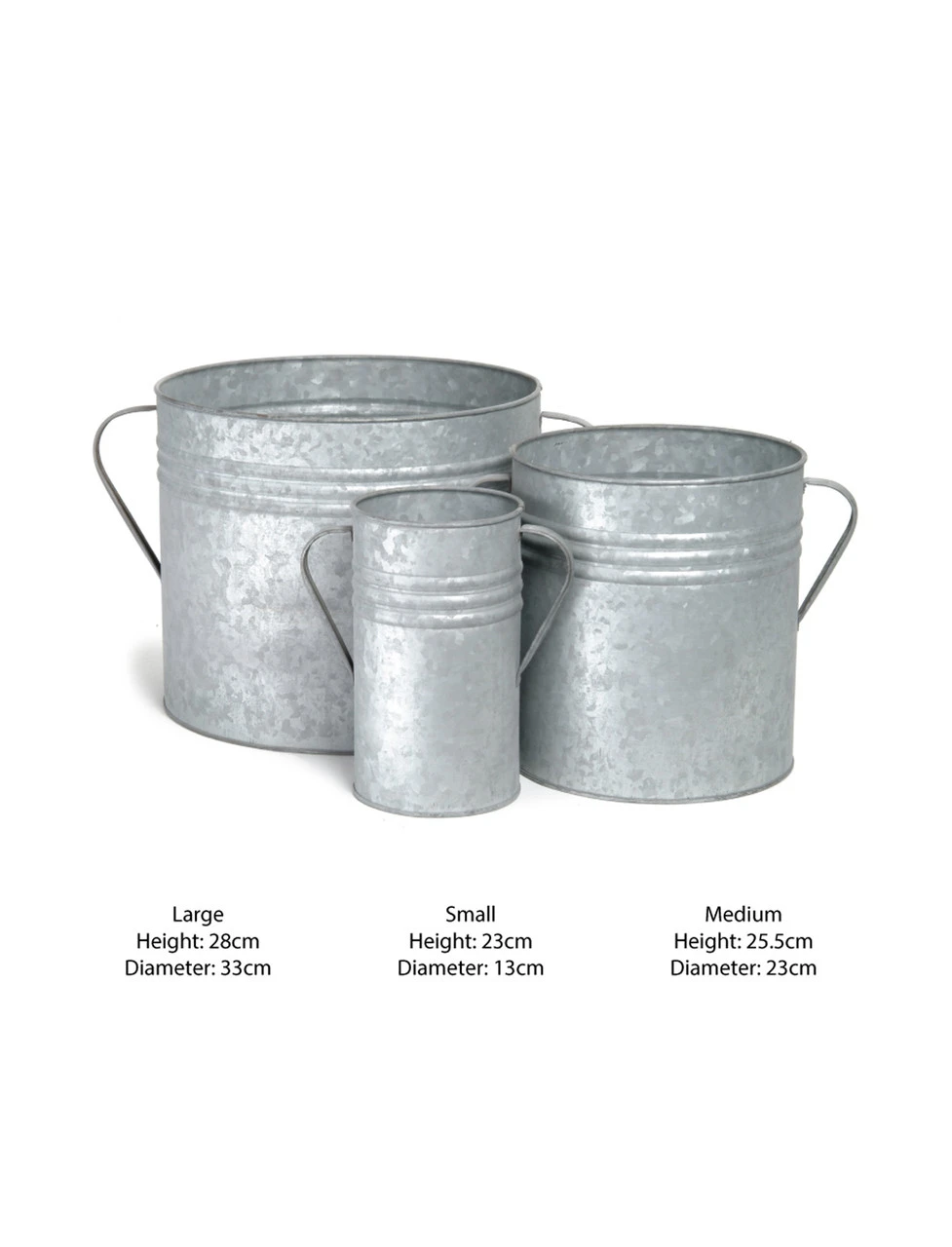 Set Of 3 Galvanised Steel Planters 4 Set Of 3 Galvanised Steel Planters - Image 4