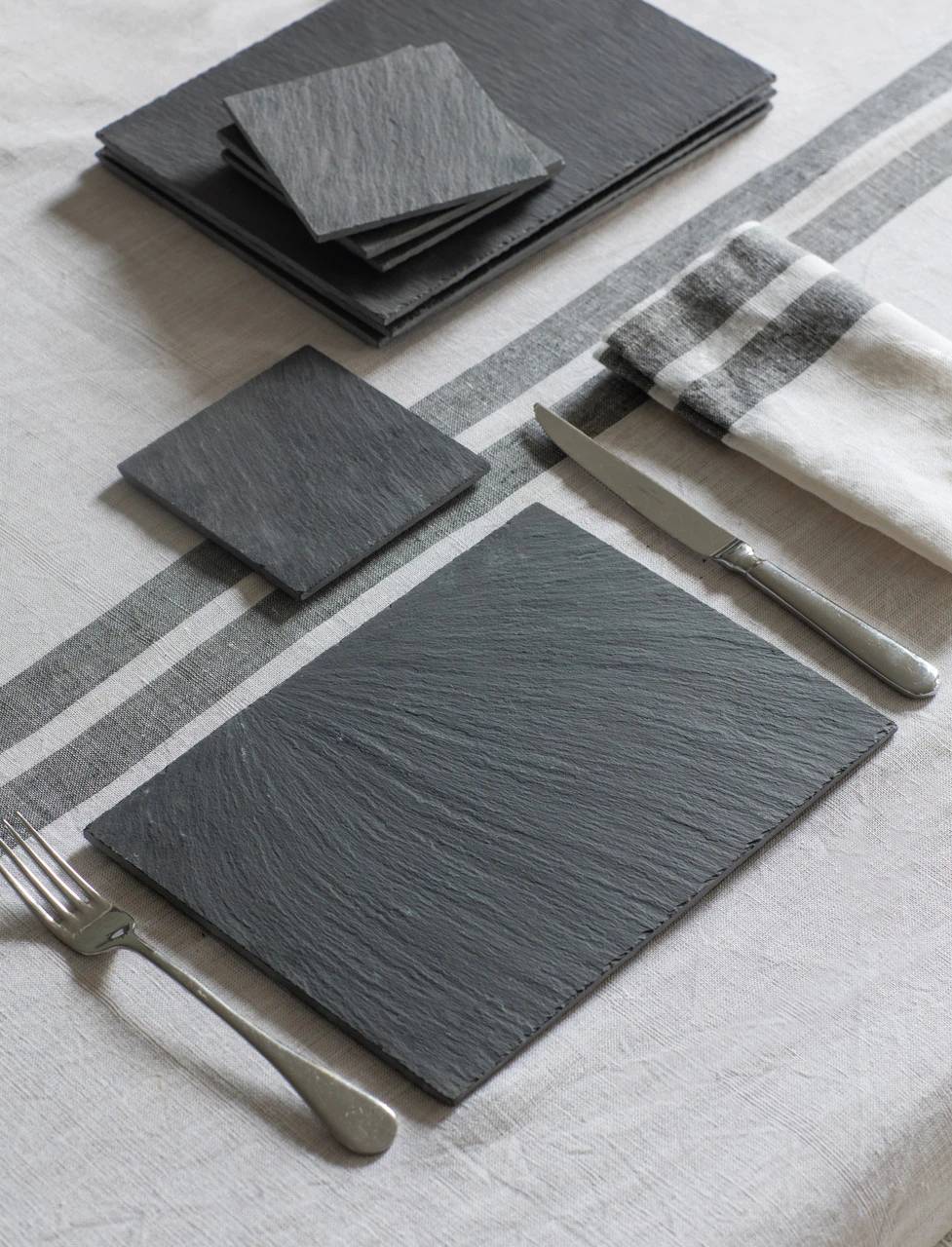 Set Of 4 Slate Placemats 1 Set Of 4 Slate Placemats