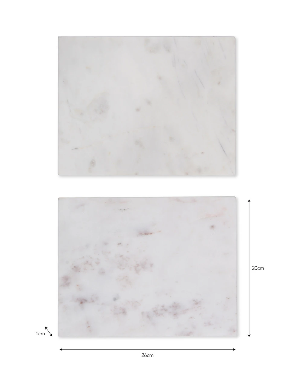 Set Of 2 Marble Placemats - White 3 Set Of 2 Marble Placemats - White - Image 3