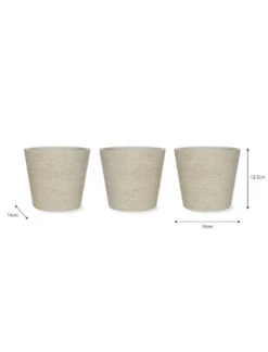 Set Of 3 Stratton Pots - Stone -Garden Trading Store POST01 portrait 9 50767.1638478246