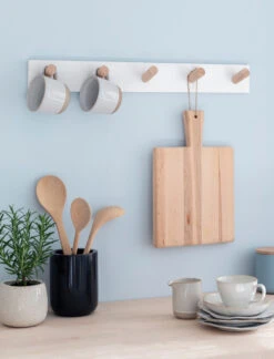 Melcombe Peg Rail In Lily White - 5 Peg