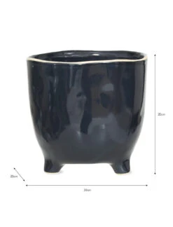 Positano Pot - Ink - 20cm 5 Positano Pot - Ink - 20cm -Garden Trading Store PTIK04 portrait 9 89364.1638478911