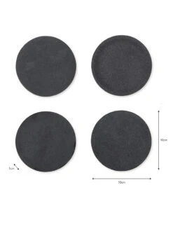 Set Of 4 Round Marble Coasters - Black -Garden Trading Store RCBM01 portrait 9 20026.1638479523