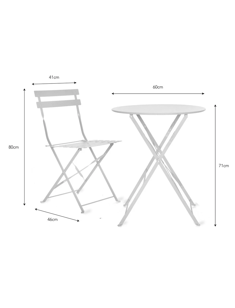 Rive Droite Bistro Set - Small - Chalk 3 Rive Droite Bistro Set - Small - Chalk - Image 3