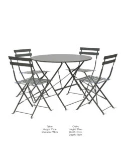 Rive Droite Bistro Set - Large - Carbon 5 Rive Droite Bistro Set - Large - Carbon -Garden Trading Store RDCN01 portrait 9 31556.1638479584