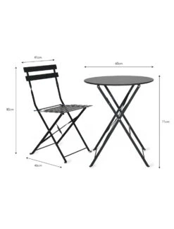Rive Droite Bistro Set - Small - Carbon 9 Rive Droite Bistro Set - Small - Carbon -Garden Trading Store RDCN02 portrait 9 54821.1656665416