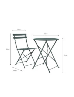 Rive Droite Bistro Set - Small - Forest Green 5 Rive Droite Bistro Set - Small - Forest Green -Garden Trading Store RDFG04 portrait 9 69311.1638480046