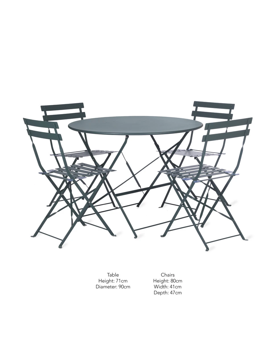 Rive Droite Bistro Set - Large - Forest Green 4 Rive Droite Bistro Set - Large - Forest Green - Image 4