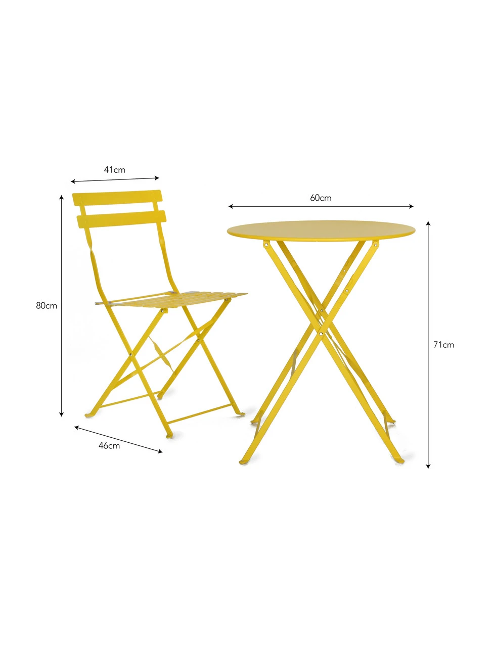 Rive Droite Bistro Set - Small - Lemon 4 Rive Droite Bistro Set - Small - Lemon - Image 4