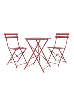 Rive Droite Bistro Set - Small - Pomegranate 6 Rive Droite Bistro Set - Small - Pomegranate -Garden Trading Store RDPG01 portrait 8 28206.1638480127