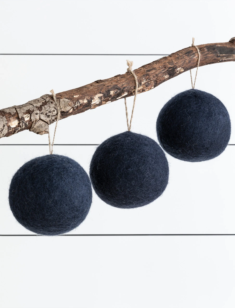 Set Of 3 Southwold Baubles - Large - Ink 1 Set Of 3 Southwold Baubles - Large - Ink