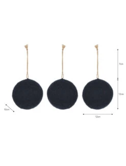 Set Of 3 Southwold Baubles - Large - Ink 5 Set Of 3 Southwold Baubles - Large - Ink -Garden Trading Store SBIK04 portrait 9 40259.1638480798