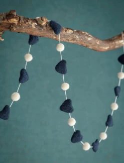 Southwold Heart & Pom Pom Garland