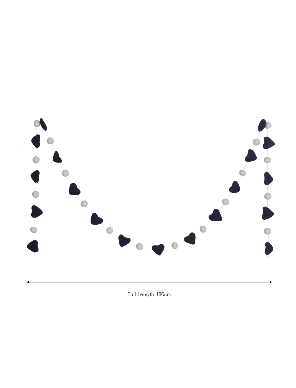 Southwold Heart & Pom Pom Garland 3 Southwold Heart & Pom Pom Garland - Image 3