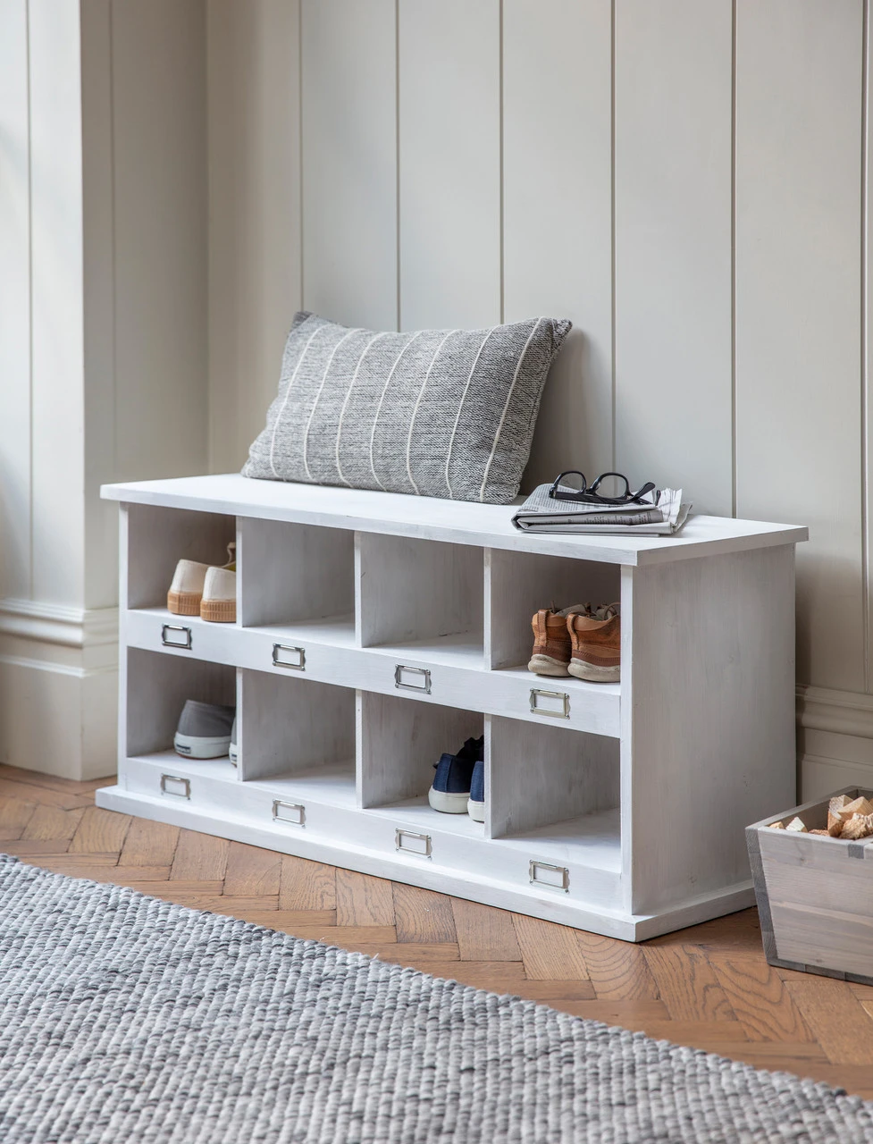 Chedworth Shoe Locker - Whitewash - Medium 1 Chedworth Shoe Locker - Whitewash - Medium