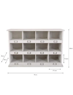 Chedworth Shoe Locker - Whitewash - Large -Garden Trading Store SLWO06 portrait 9 68739.1638483214