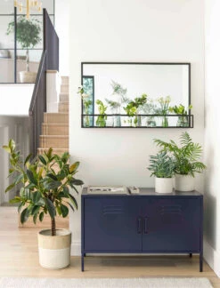 Sapperton Wide Mirror With Shelf - Black 6 Sapperton Wide Mirror With Shelf - Black -Garden Trading Store SMSW01 portrait 3 20508.1649836820