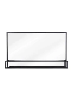 Sapperton Wide Mirror With Shelf - Black 7 Sapperton Wide Mirror With Shelf - Black -Garden Trading Store SMSW01 portrait 8 88626.1646064652