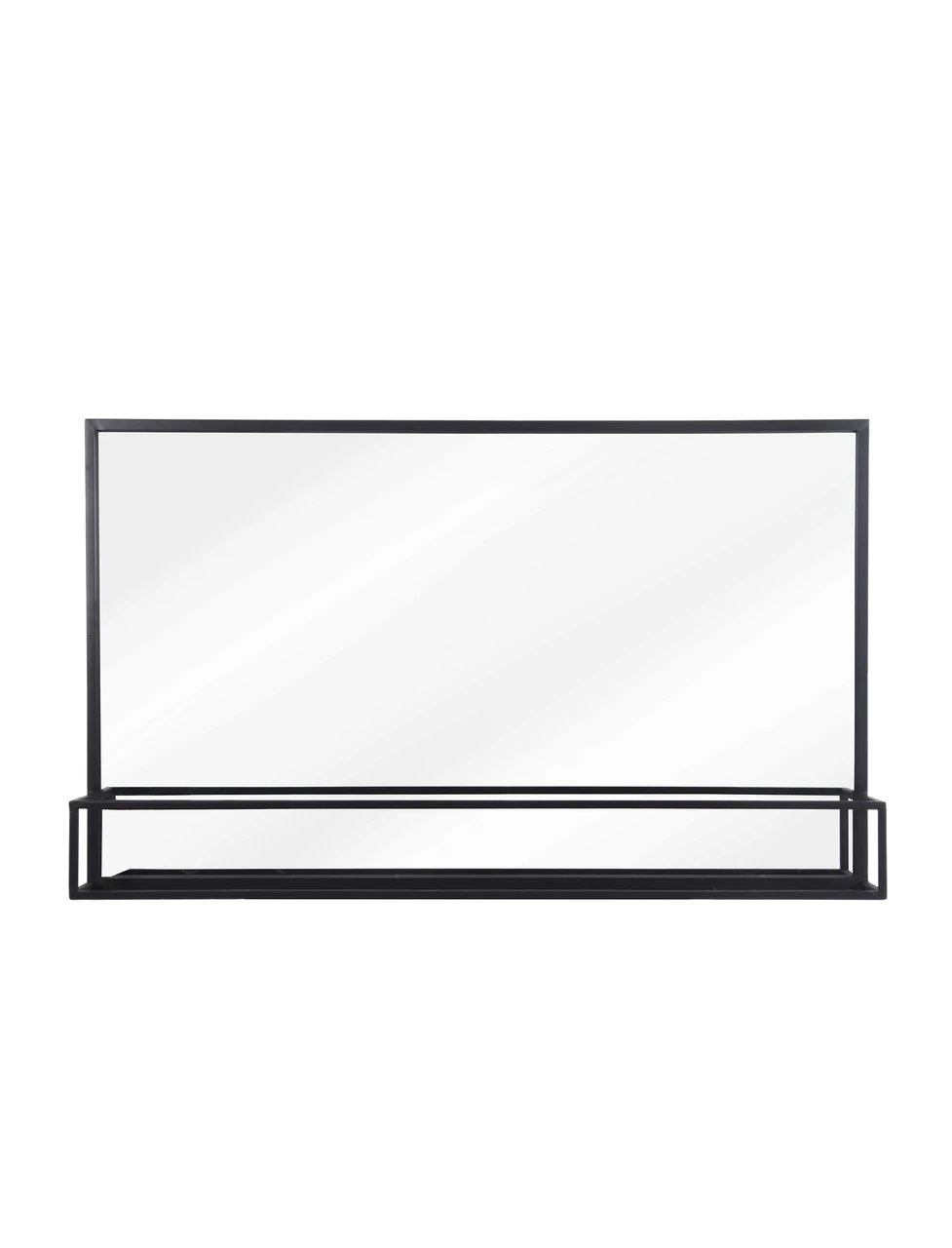 Sapperton Wide Mirror With Shelf - Black 4 Sapperton Wide Mirror With Shelf - Black - Image 4