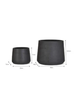 Set Of 2 Stratton Tapered Pots - Carbon 5 Set Of 2 Stratton Tapered Pots - Carbon -Garden Trading Store SPCN01 portrait 9 48269.1638483639