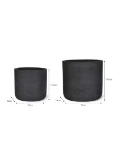 Set Of 2 Stratton Straight Pots - Carbon 5 Set Of 2 Stratton Straight Pots - Carbon -Garden Trading Store SPCN02 portrait 9 83290.1638483643