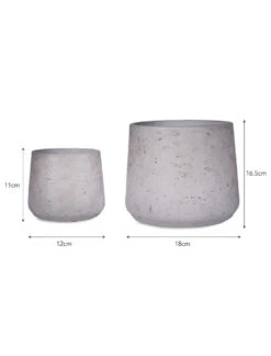 Set Of 2 Stratton Tapered Pots - Stone 5 Set Of 2 Stratton Tapered Pots - Stone -Garden Trading Store SPCT01 portrait 9 71735.1638483667