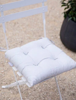 Linen Seat Pad - Flint