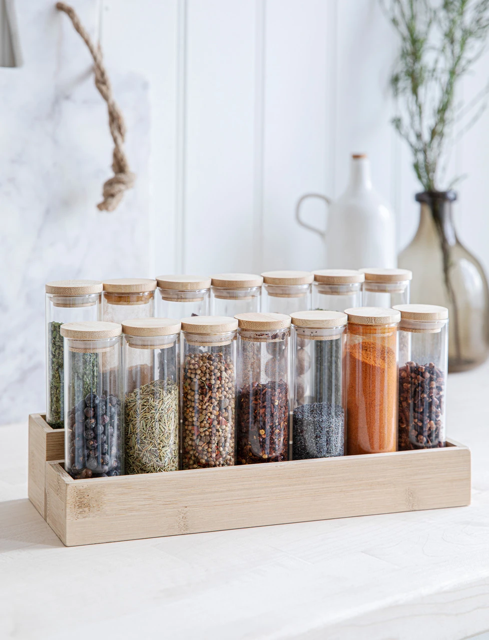 Audley Spice Rack With Jars - 14 Jars 1 Audley Spice Rack With Jars - 14 Jars