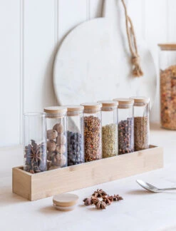 Audley Spice Rack With Jars - 7 Jars