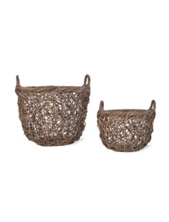 Set Of 2 Tangled Weave Baskets 5 Set Of 2 Tangled Weave Baskets -Garden Trading Store Set of 2 Tangled Wave Baskets BARA36 95233.1674664022