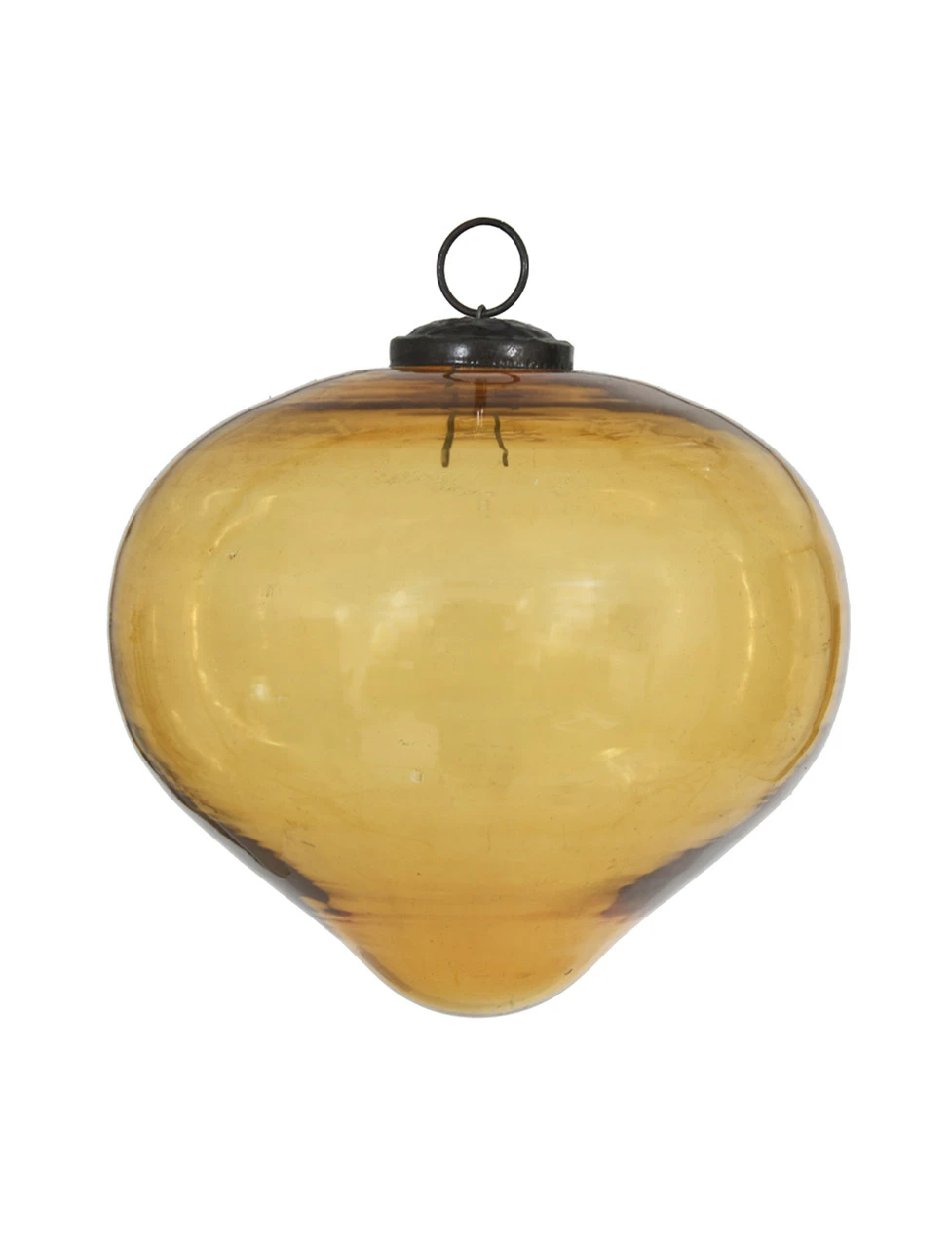 Hailes Teardrop Bauble - Large - Amber 2 Hailes Teardrop Bauble - Large - Amber - Image 2