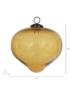Hailes Teardrop Bauble - Large - Amber 5 Hailes Teardrop Bauble - Large - Amber -Garden Trading Store TBAM02 portrait 9 52108.1638484692