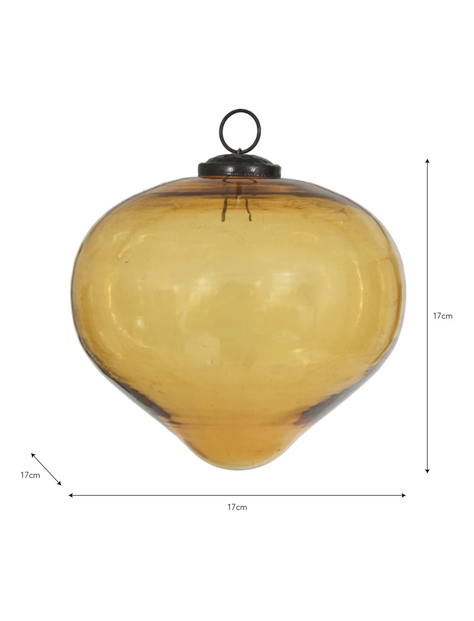 Hailes Teardrop Bauble - Large - Amber 3 Hailes Teardrop Bauble - Large - Amber - Image 3