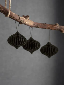 Set Of 3 Maddox Teardrop Baubles