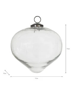 Hailes Teardrop Bauble - Large - Clear -Garden Trading Store TBGR02 portrait 9 46970.1638484704