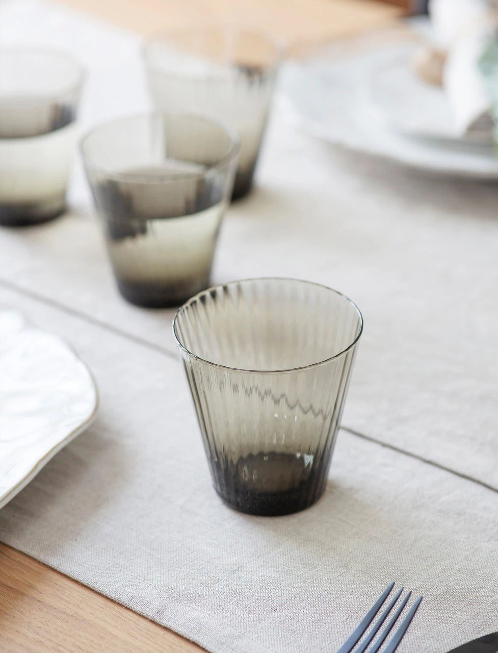 Set Of 4 Berkeley Short Tumblers - Smoke 1 Set Of 4 Berkeley Short Tumblers - Smoke