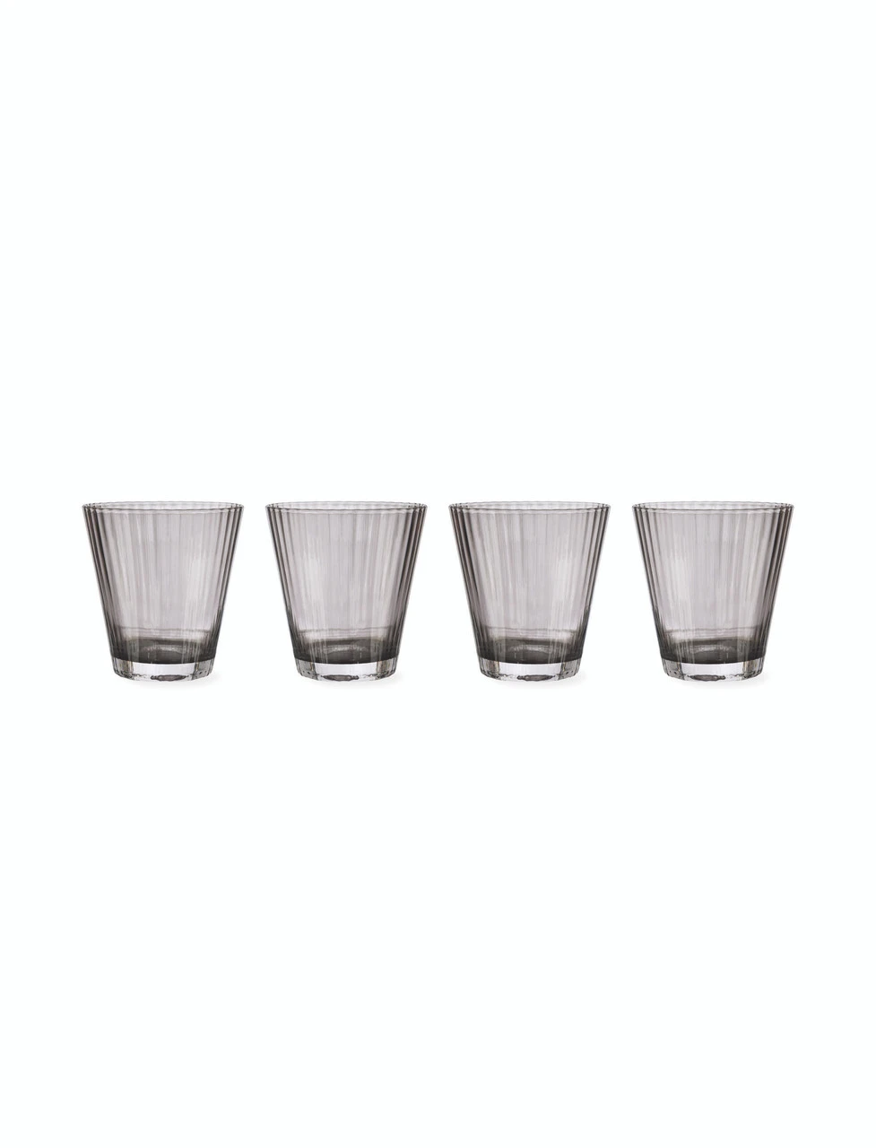 Set Of 4 Berkeley Short Tumblers - Smoke 2 Set Of 4 Berkeley Short Tumblers - Smoke - Image 2