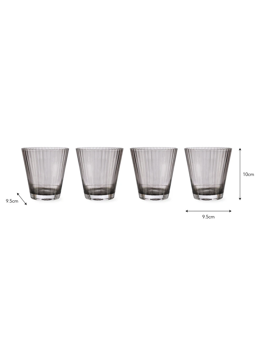 Set Of 4 Berkeley Short Tumblers - Smoke 3 Set Of 4 Berkeley Short Tumblers - Smoke - Image 3