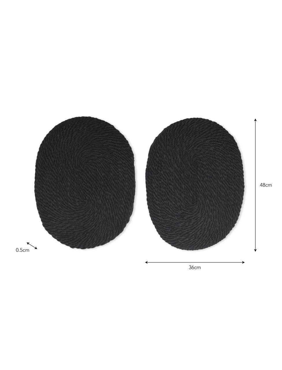 Pair Of Jute Table Mats - Black 3 Pair Of Jute Table Mats - Black - Image 3