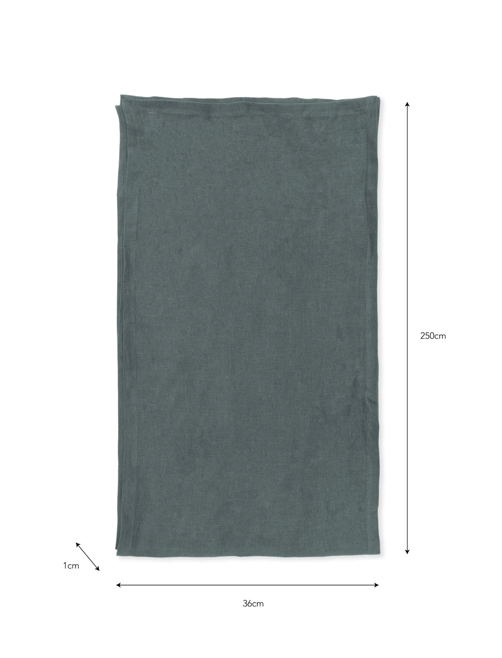 Linen Table Runner - Charcoal 4 Linen Table Runner - Charcoal - Image 4