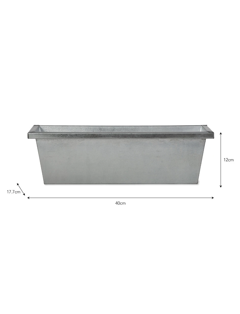 Plant Trough - Galvanised Steel - 40cm 3 Plant Trough - Galvanised Steel - 40cm - Image 3