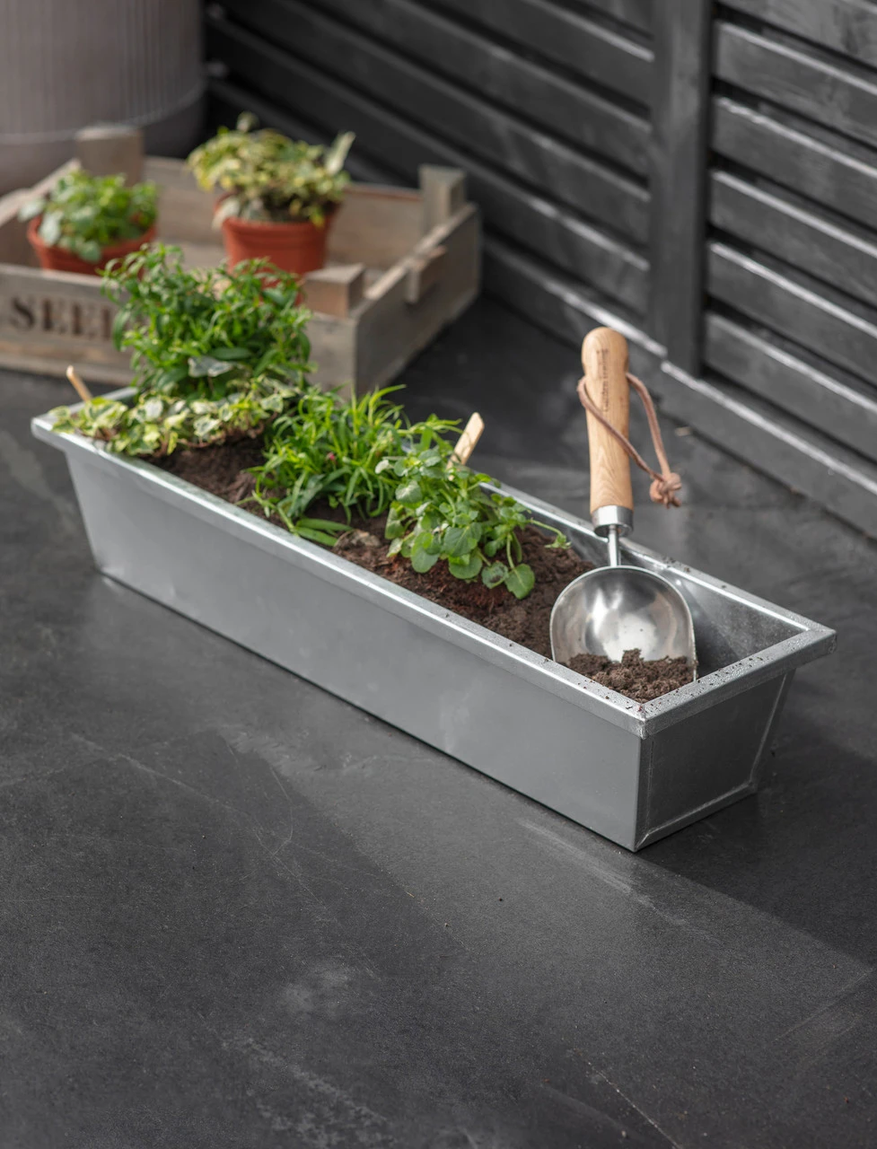 Plant Trough - Galvanised Steel - 60cm 1 Plant Trough - Galvanised Steel - 60cm